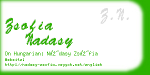 zsofia nadasy business card